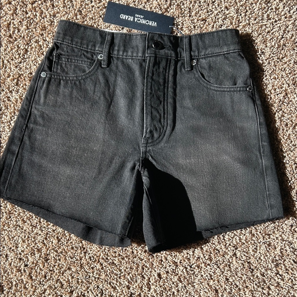 Veronica Beard Charcoal Jean Shorts